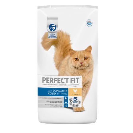 Perfect Fit Perfect Fit In-home сухой корм с курицей для взрослых домашних кошек от 1 года до 8 лет