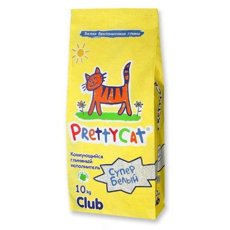 Pretty Cat Наполнитель PrettyCat Супер белый комкующийся для кошачьих туалетов