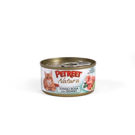 PETREET Petreet Консервы для Кошек Кусочки розового тунца с сельдереем
