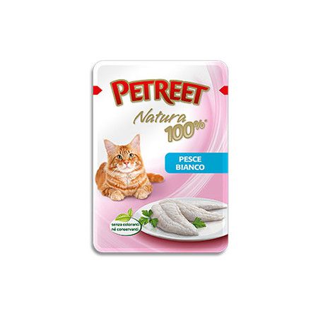 PETREET Petreet Natura для кошек Белая рыба - 85 гр х 24 шт