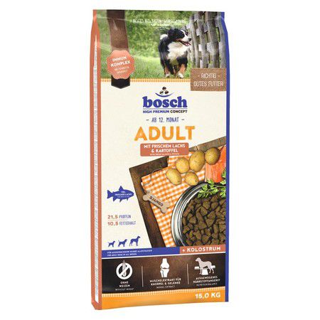 Bosch Сухой корм Bosch Adult для взрослых собак с нормальным уровнем активности с лососем и картофелем