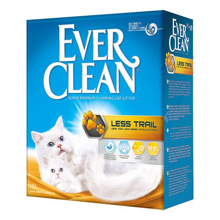 Ever Clean Наполнитель Ever Clean Less Trail комкующийся для котят и длинношерстных кошек