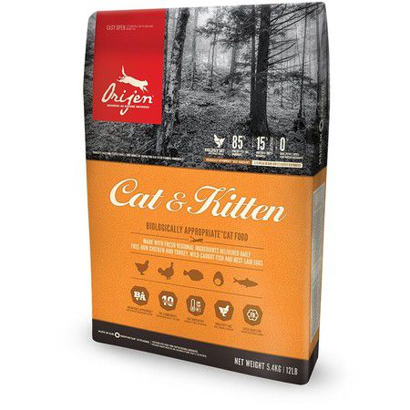 Orijen Orijen Cat & Kitten сухой корм для кошек и котят всех пород и возрастов с цыпленком, индейкой, рыбой и яйцом