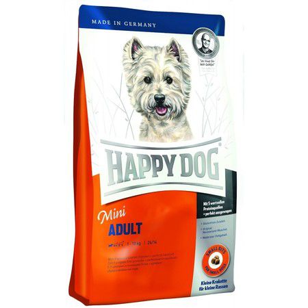 Happy Dog Сухой корм Happy Dog Supreme Fit & Well Adult Mini для взрослых собак мелких пород с птицей и лососем
