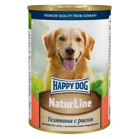 Happy Dog Влажный корм Happy Dog для собак с телятиной и рисом - 400 г