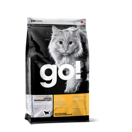 GO! Natural Holistic GO! Sensitivity + Shine GF сухой беззерновой корм для котят и кошек для чувствительного пищеварения с уткой - 3,63 кг