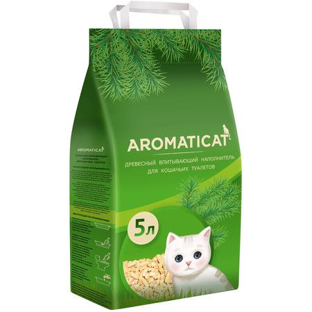 Aromaticat AromatiCat Древесный впитывающий наполнитель - 5 л/3 кг
