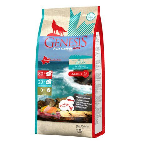 GENESIS Genesis Pure Canada Blue Ocean Adult для взрослых собак всех пород с лососем, сельдью и курицей - 2,268 кг