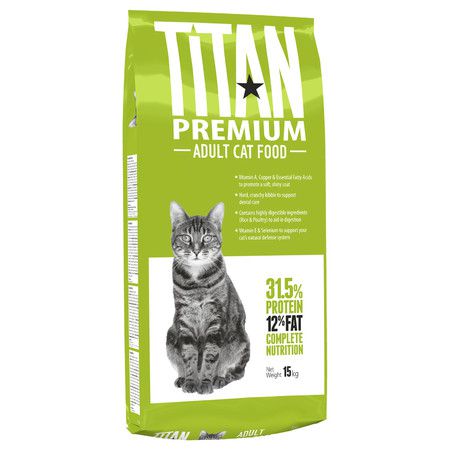 Titan Titan Premium Cat Food сухой корм для взрослых кошек - 15 кг