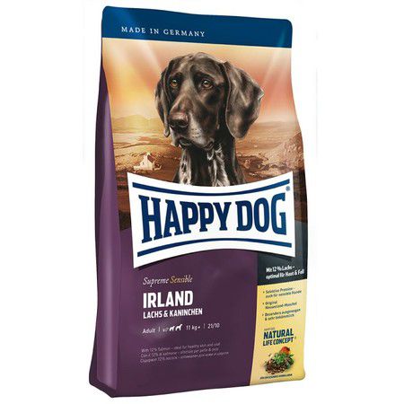 Happy Dog Сухой корм Happy Dog Supreme Sensible Irland для взрослых собак с мясом лосося и кролика - 4 кг
