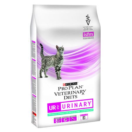 Purina Veterinary Pro Plan Veterinary Diets Feline UR Urinary with Ocean Fish dry для взрослых кошек при болезнях нижних отделов мочевыводящих путей c океанической рыбой