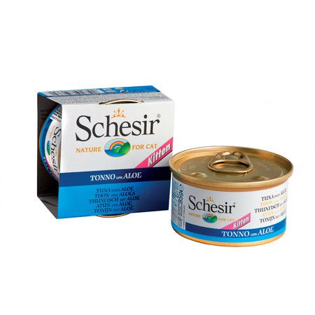 Schesir Schesir для котят с тунцом и алое - 85 гр 14 шт