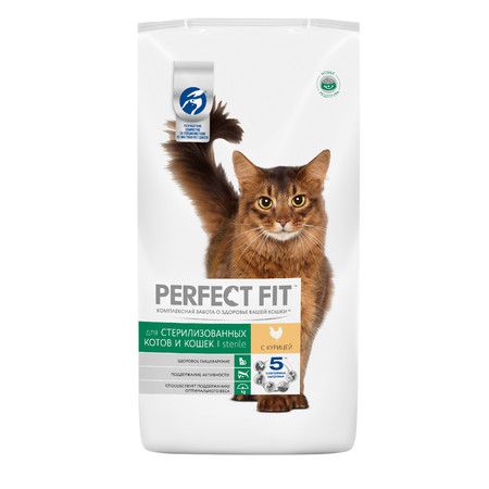 Perfect Fit Perfect Fit Sterile сухой корм с курицей для взрослых кастрированных котов и стерилизованных кошек до 8 лет