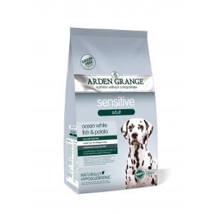 Arden Grange Arden Grange GF Sensitive сухой беззерновой корм для собак с деликатным желудком и чувствительной кожей с белой рыбой и картофелем