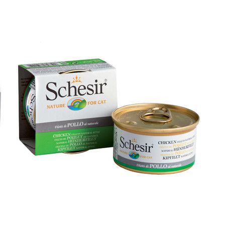 Schesir Schesir для кошек с цыпленком в собственном соку - 85 гр 14 шт
