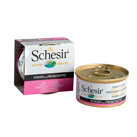 Schesir Schesir для кошек с тунцом и ветчиной - 85 гр 14 шт