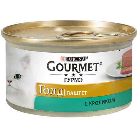 Gourmet Консервы Gourmet Gold паштет для кошек с кроликом - 85 г
