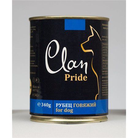 Clan Консервы CLAN PRIDE для собак с рубцом говяжим - 340 гр 12 шт