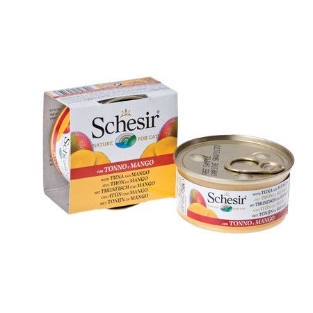 Schesir Schesir для кошек с тунцом и манго - 75 гр 14 шт