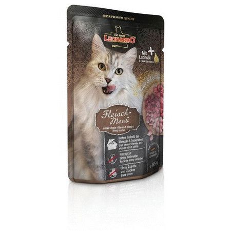 Leonardo Влажный корм Leonardo Finest Selection в паучах для кошек с мясом - 85 г