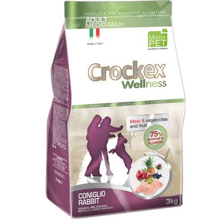 Crockex Wellness Сухой корм Crockex Wellness для взрослых собак средних и крупных пород с кроликом и рисом