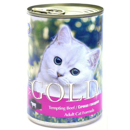 Nero Gold Nero Gold Adult Cat Formula Tempting Beef 810 г х 12 шт