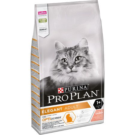 Purina PRO PLAN Сухой корм Pro Plan Cat Adult Elegant для взрослых кошек для кожи и шерсти с лососем