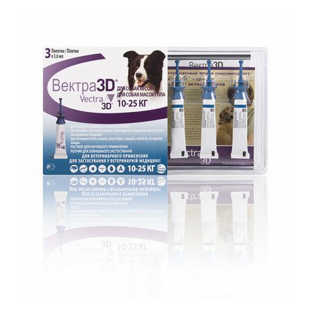 Vectra3D Vectra 3D капли инсектоакарицидные для собак 10-25 кг