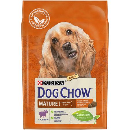 Purina Dog Chow Сухой корм Purina Dog Chow для взрослых собак старше 5 лет с ягненком - 2,5 кг