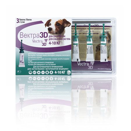Vectra3D Vectra 3D капли инсектоакарицидные для собак 4-10 кг