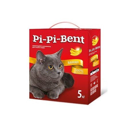 Pi-Pi-Bent Pi-Pi-Bent Bananas наполнитель для кошек комкующийся 5 кг