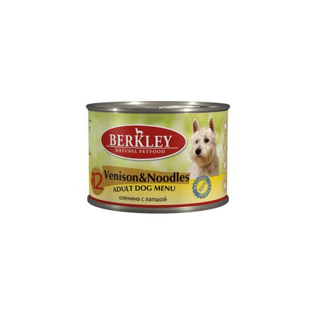 Berkley Berkley Adult Dog Menu Venison&Noodles № 12