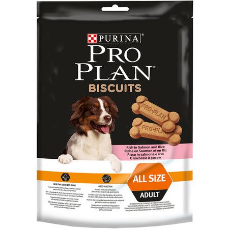 Purina PRO PLAN Лакомство Pro Plan Biscuits для собак с лососем и рисом - 400 г