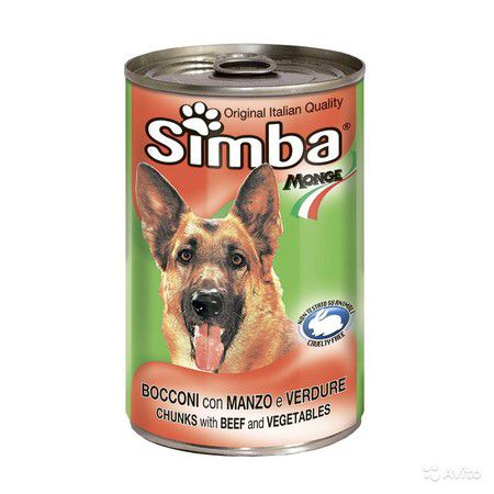 SIMBA Simba Dog консервы для собак кусочки говядина с овощами 1,2 кг х 12