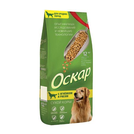 Оскар Оскар сухой корм для собак средних пород с мясом ягненка и рисом - 12 кг