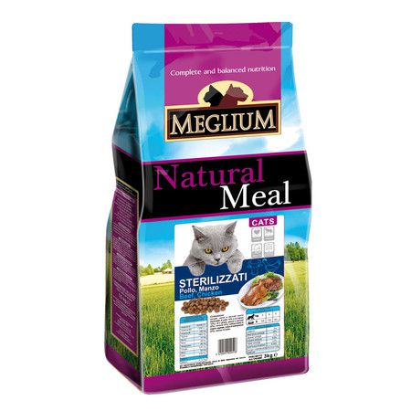 Meglium Сухой корм Meglium Neutered для стерилизованных кошек с курицей и говядиной - 3 кг