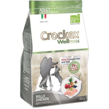 Crockex Wellness Сухой корм Crockex Wellness для взрослых собак средних и крупных пород с курицей и рисом