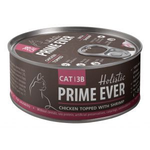 Prime Ever Prime Ever влажный корм для взрослых кошек с цыпленком и креветками в желе - 80 г