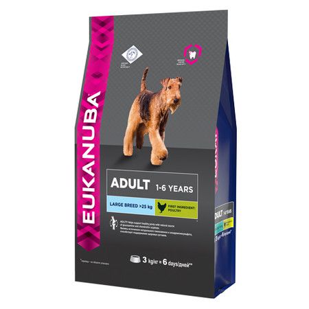 Eukanuba Сухой корм Eukanuba Adult Large Breed для взрослых собак крупных пород с курицей - 3 кг