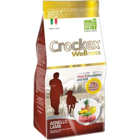 Crockex Wellness Сухой корм Crockex Wellness для взрослых собак мелких пород с ягненком и рисом - 2 кг