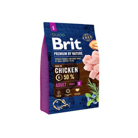 Brit Brit Premium by Nature Adult S сухой корм для собак мелких пород с курицей - 3 кг