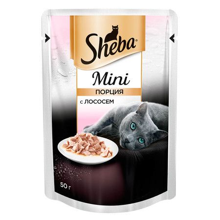 Sheba Sheba влажный корм для кошек в мини-порциях с лососем 33 шт х 50 г