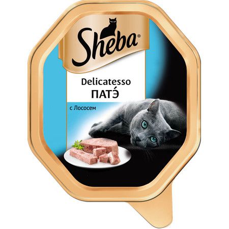 Sheba Sheba Delicatesso патэ для кошек с лососем 85 г х 11 шт