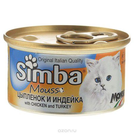 SIMBA Simba Cat консервы для кошек паштет курица с индейкой 85 гр х 24
