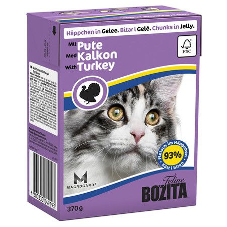 Bozita Bozita кусочки в желе с рубленой индейкой для кошек - 370 г