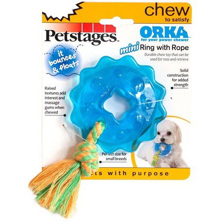 Petstages PETSTAGES игрушка для собак Mini "ОРКА кольцо с канатом" маленькая