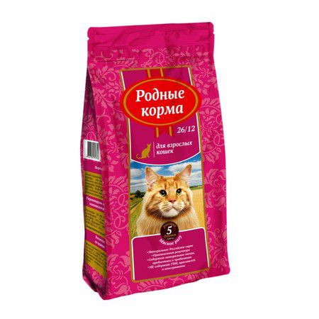 Родные корма Родные корма сухой корм для взрослых кошек с мясным рагу 2,045 кг