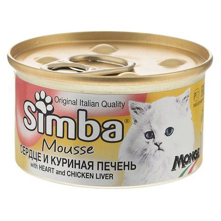SIMBA Simba Cat консервы для кошек паштет сердце и куриная печень 85 гр х 24 шт