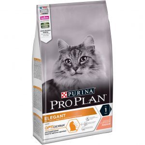 Purina PRO PLAN Сухой корм Pro Plan Cat Adult Elegant для взрослых кошек для кожи и шерсти с лососем - 1,5 кг