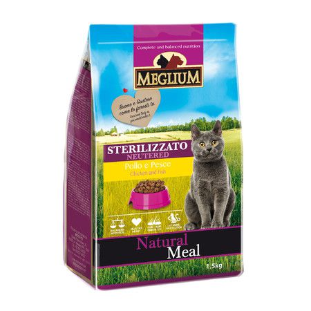 Meglium Сухой корм Meglium Neutered для стерилизованных кошек с курицей и говядиной - 1,5 кг